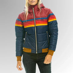 Vicky™ - Veste matelassée rayée style rétro
