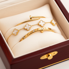 Trinity™ - Juego de 3 pulseras de oro