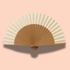 Éventail pliable en bambou naturel