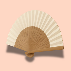 Éventail pliable en bambou naturel