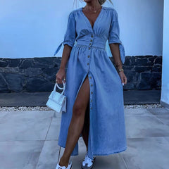 Mala™ - Robe longue en denim